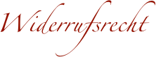 Widerrufsrecht